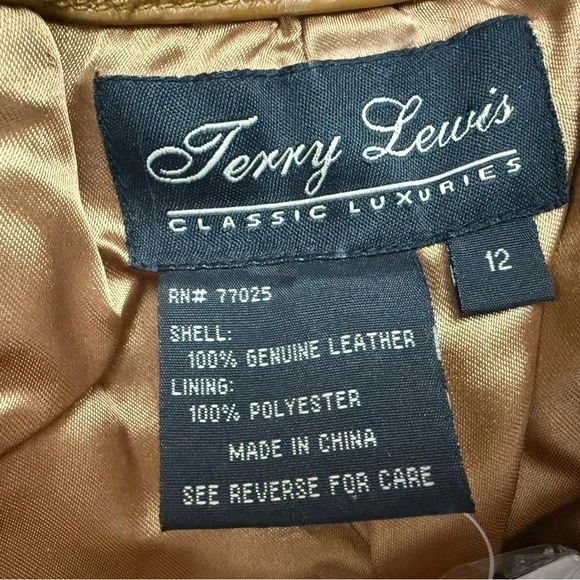 VTG Terry Lewis Classic Luxuries 100% Leather Brown Trouser Size 12 - Picture 6 of 10